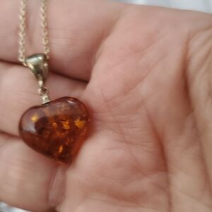Amber Heart Necklace